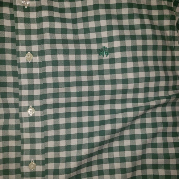 BROOKS BROTHERS‎ Size XL Contrast Gingham Check Button Down Front Shirt green - Picture 5 of 11